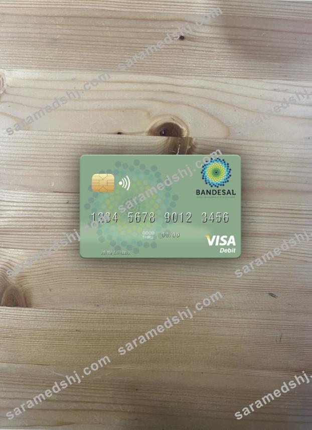 Salvador Bandesal Bank visa debit card photolook front